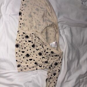 Hanna Andersson Cream Celestial Print Onesie